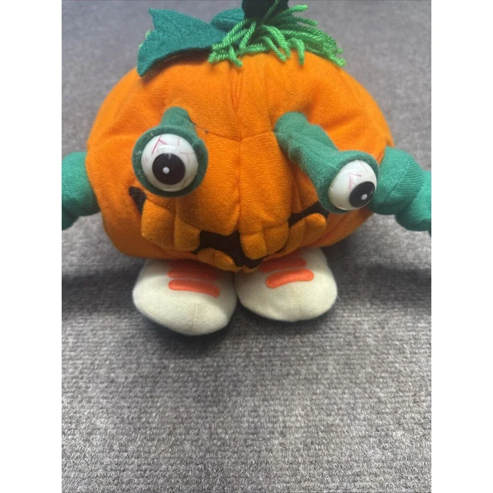 Vintage Gemmy Halloween Pumpkin With Glowing Rotating Spinning Eyes Noise 90s